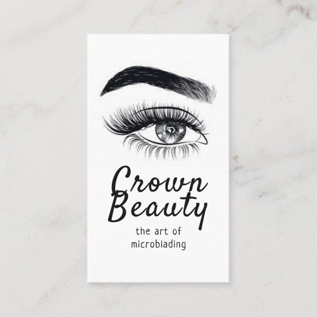 Microblading , Eyebrows,  Permanent Makeup Business Card (Front)