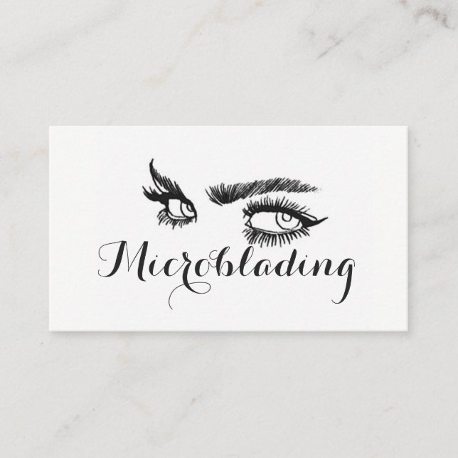 Microblading , Eyebrows, Tattoo, Permanent Makeup Business Card (Front)
