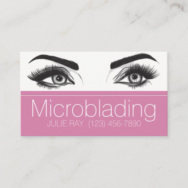 Microblading , Eyebrows, Tattoo, Permanent Makeup Business Card (Front)