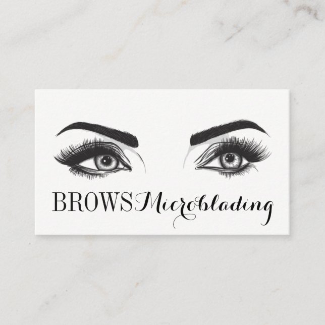Microblading , Eyebrows, Tattoo, Permanent Makeup Business Card (Front)
