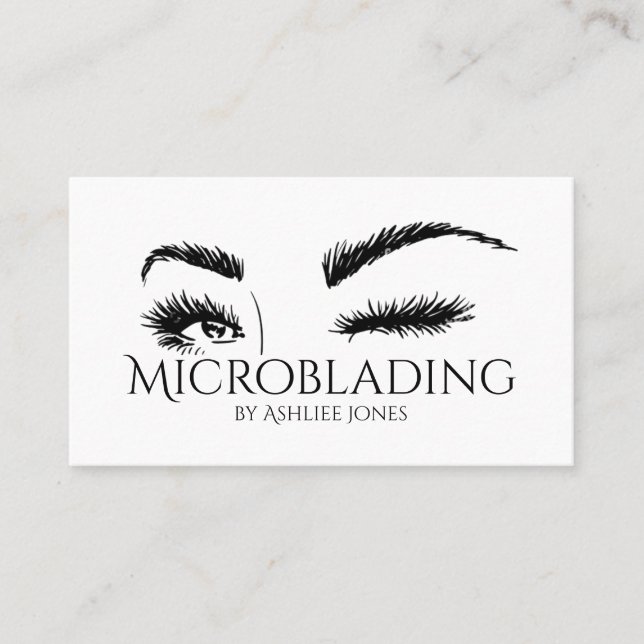 Microblading , Eyebrows, Tattoo, Permanent Makeup Business Card (Front)