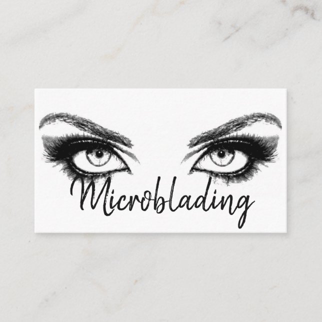 Microblading , Eyebrows, Tattoo, Permanent Makeup Business Card (Front)