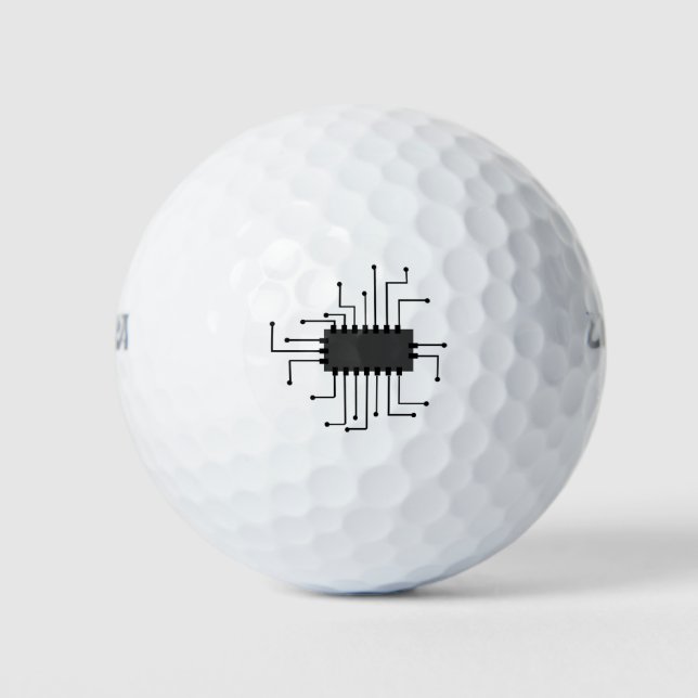 Microchip Geek Golf Balls (Front)