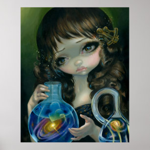 Microcosm: Galaxy ART PRINT big eye lowbrow art