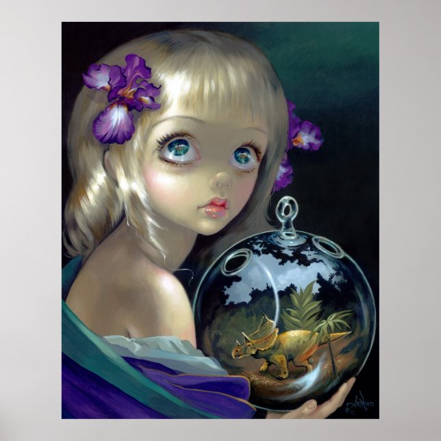 Microcosm: Triceratops ART PRINT magic realism (Front)