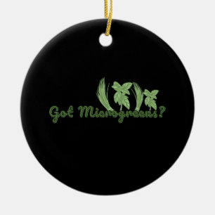 Microgreens Gardening Ceramic Ornament