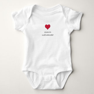 MicroInfluencer Baby Body Suit Red Heart Baby Bodysuit