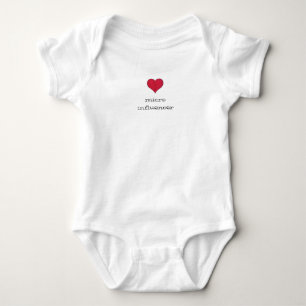 MicroInfluencer Baby Body Suit Red Heart Bodysuit