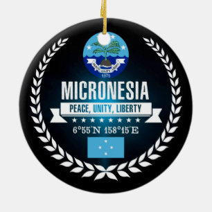 Micronesia Ceramic Ornament