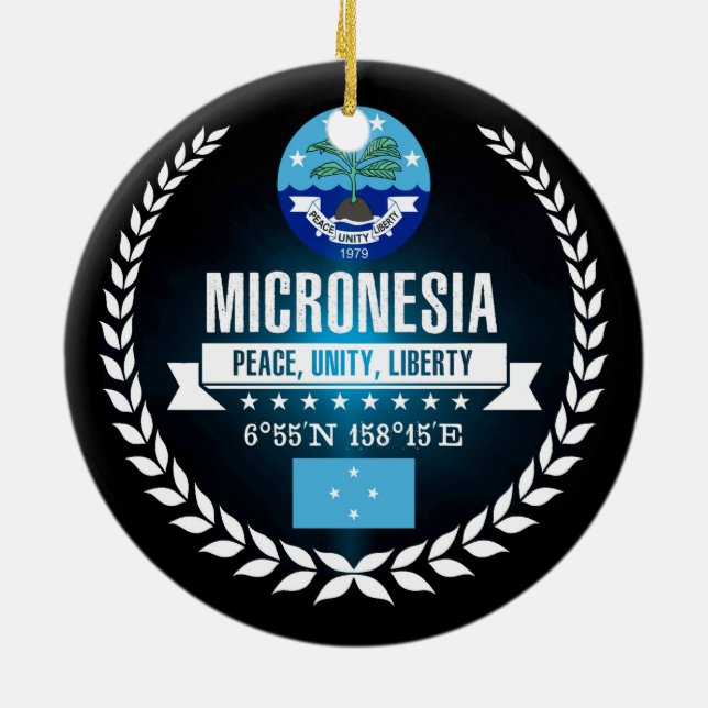 Micronesia Ceramic Ornament (Back)