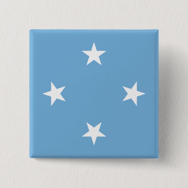 Micronesia Flag 15 Cm Square Badge (Front)
