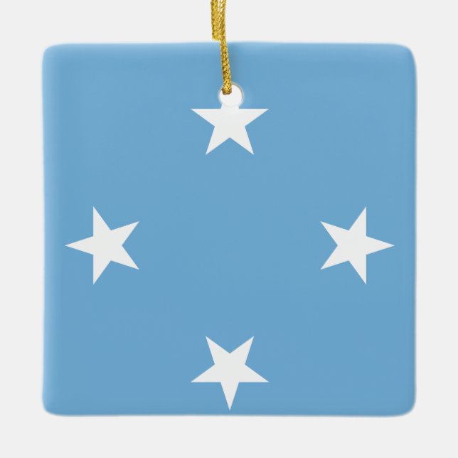Micronesia Flag  Ceramic Ornament (Front)