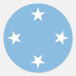 Micronesia Flag Classic Round Sticker