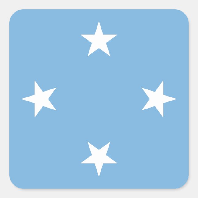 Micronesia Flag Square Sticker (Front)