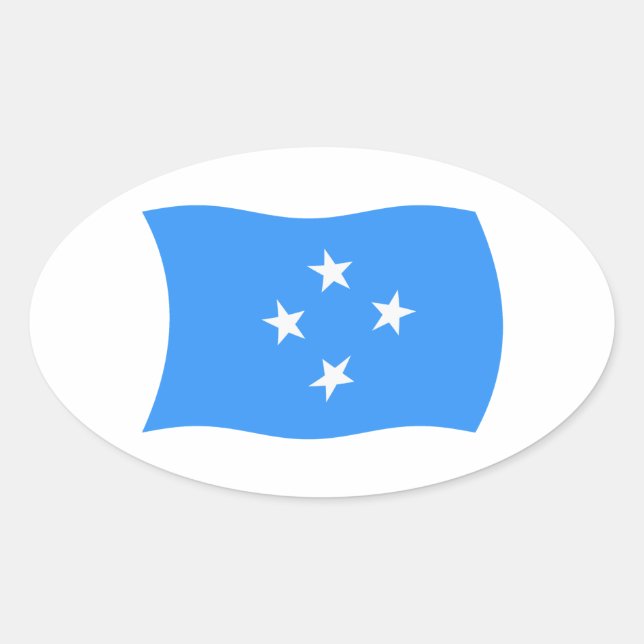 Micronesia Flag Sticker (Front)