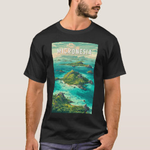 Micronesia Illustration Travel Art Vintage T-Shirt