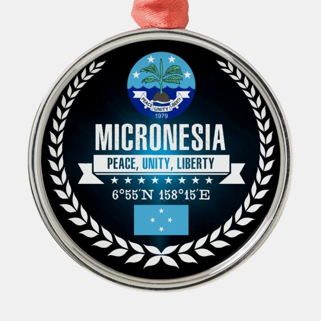 Micronesia Metal Tree Decoration (Front)