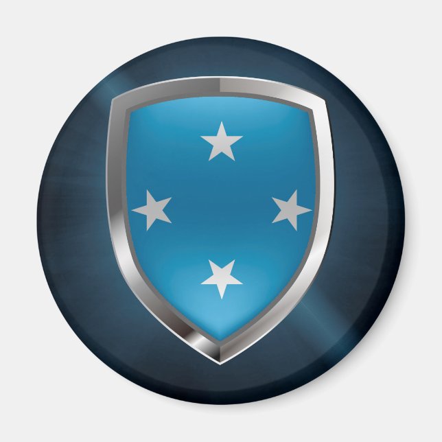 Micronesia Metallic Emblem Magnet (Front)