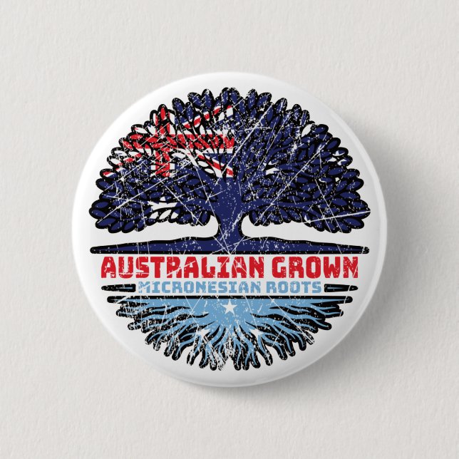 Micronesia Micronesian Australian Australia Tree 6 Cm Round Badge (Front)