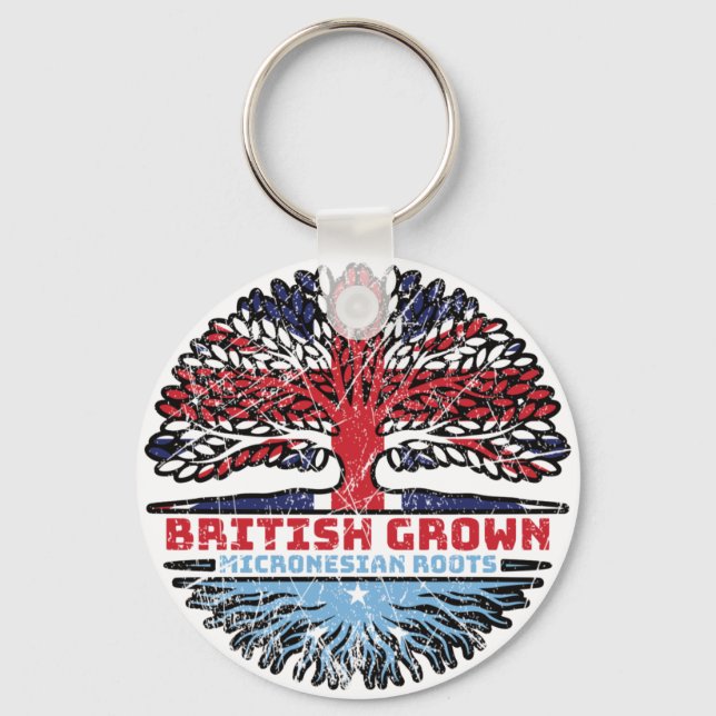 Micronesia Micronesian Uk United Kingdom British Key Ring (Front)