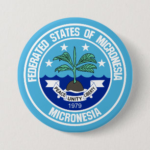 Micronesia Round Emblem 7.5 Cm Round Badge