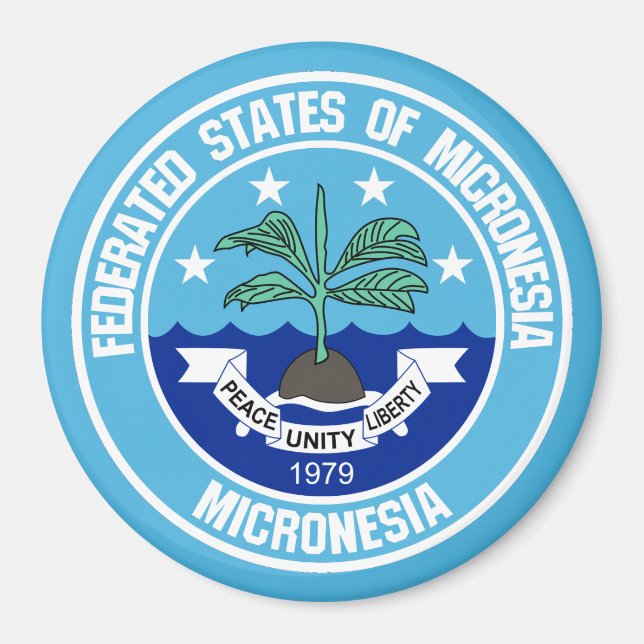 Micronesia Round Emblem Magnet (Front)