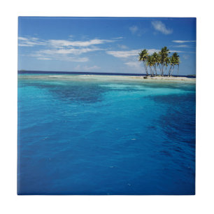 Micronesia, Tonowas, View of idyllic tropical Ceramic Tile