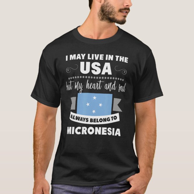 Micronesian American Quotes Shirt Micronesia Flag  (Front)