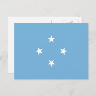 Micronesian Flag, Federated States of Micronesia Postcard