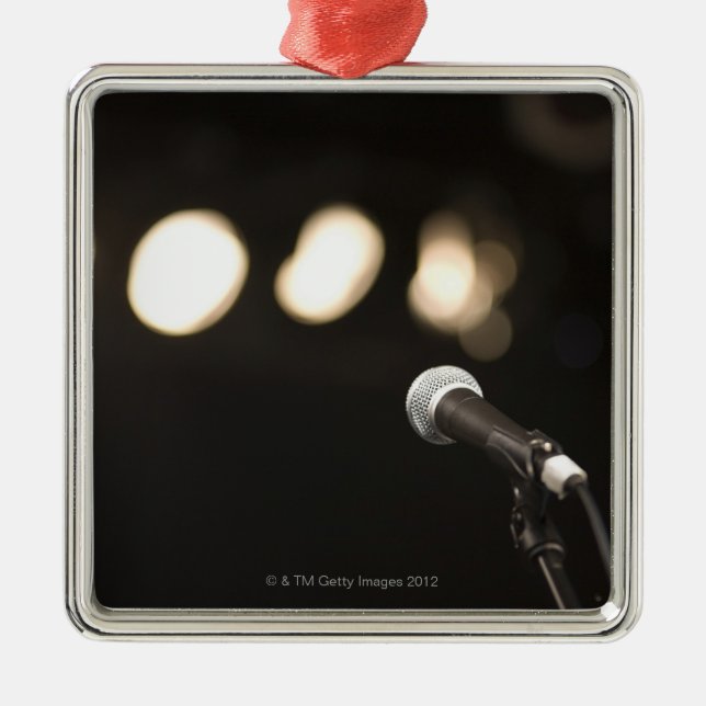 Microphone and Spotlights Metal Tree Decoration (Front)