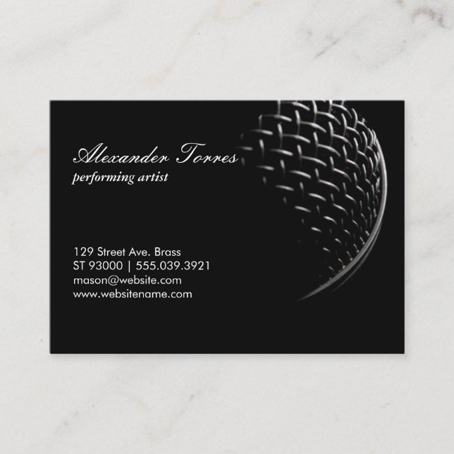 Microphone Business Card (Front)