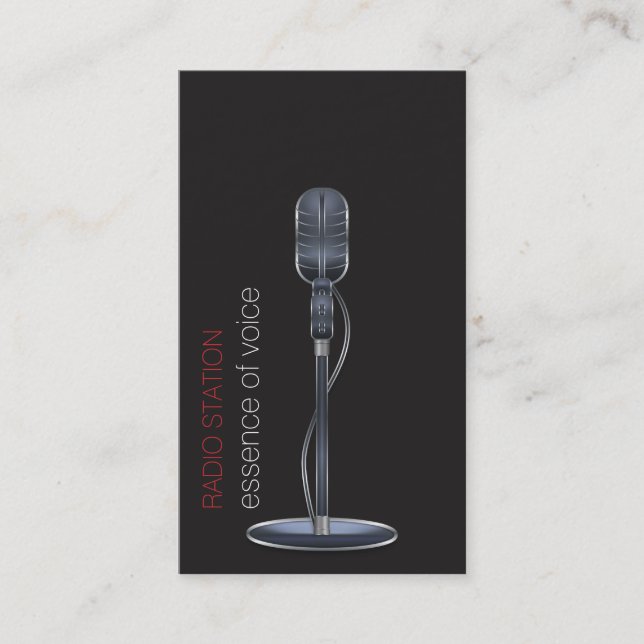 Microphone Business Card (Front)