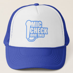 Microphone Chequered Trucker Hat