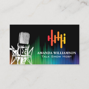 Microphone   Colourful Digital Equalizer Business Card