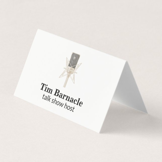 Microphone / Entertainment / Podcast Business Card (Front)