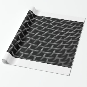 Microphone Grid Background Wrapping Paper