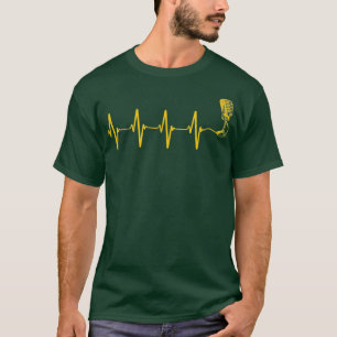 Microphone Heartbeat Singer Radio Choir Singing T-Shirt