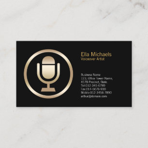 Microphone Icon Voiceover Artist Business Card