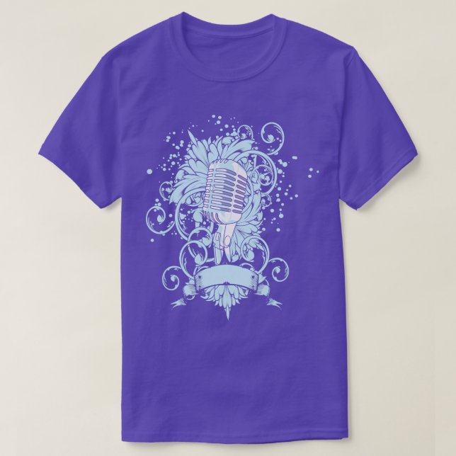 Microphone Illustration Gift Idea T-Shirt (Design Front)