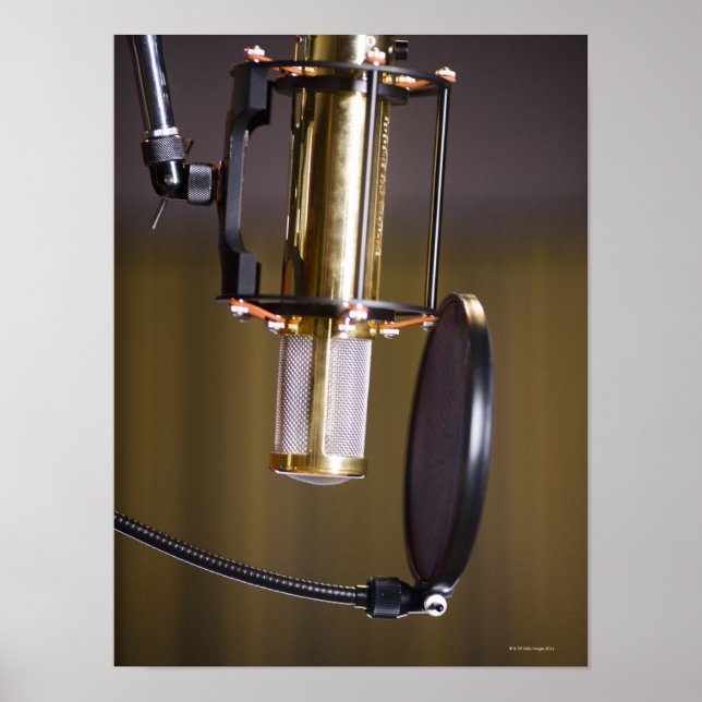 Microphone in Studio Poster (Front)