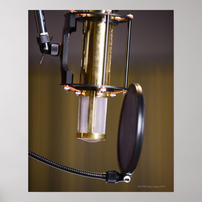 Microphone in Studio Poster (Front)