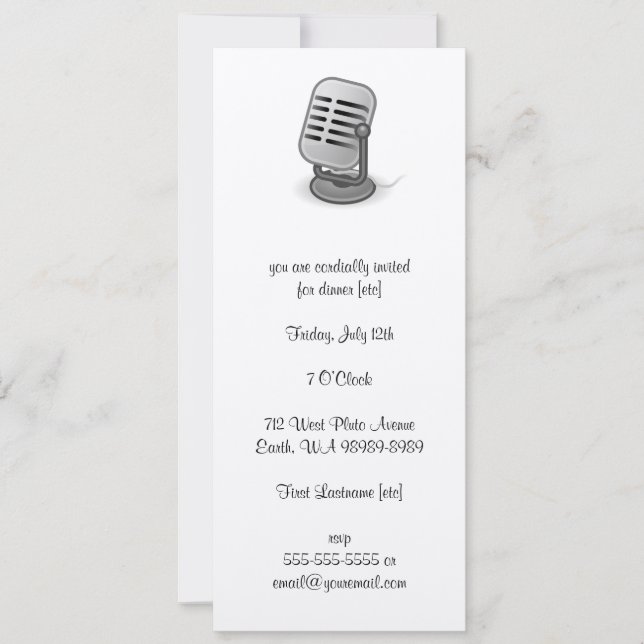 Microphone Invitation (Front)