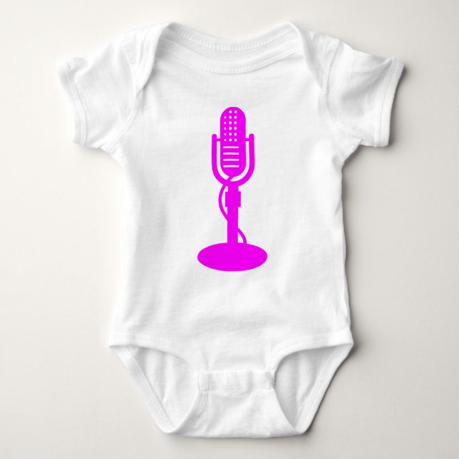 Microphone - Magenta Baby Bodysuit (Front)