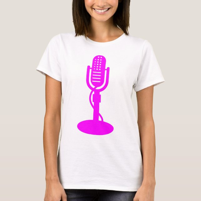 Microphone - Magenta T-Shirt (Front)