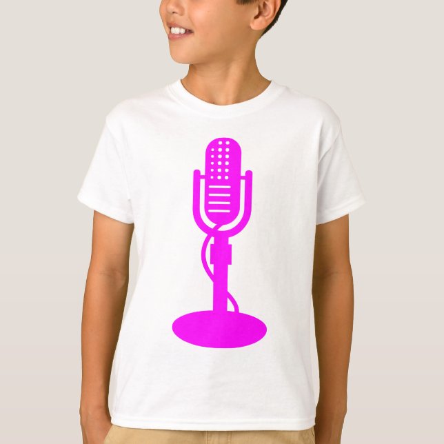 Microphone - Magenta T-Shirt (Front)