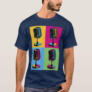 Microphone Music Pop Art - Microphones For Artists T-Shirt