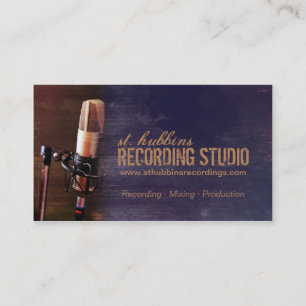 Microphone Music Studio Business Card