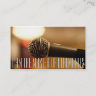 Microphone of MC (Master of Ceremonies) Business Card