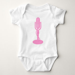 Microphone - Pink Baby Bodysuit