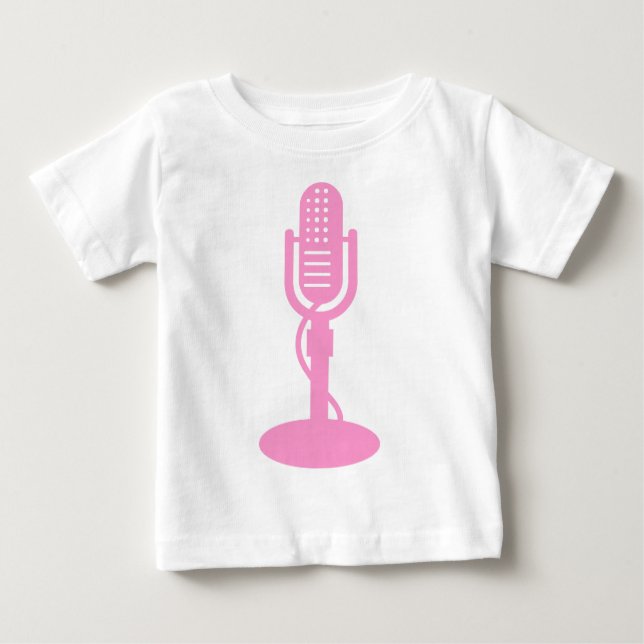 Microphone - Pink Baby T-Shirt (Front)